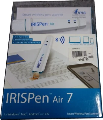 I.R.I.S. IRISPen Air 7 Smart Wireless Pen Scanner NEW - Image 1 of 2