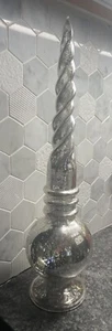 Mercury Glass Tree Topper 15" Silver From Pottery barn - Picture 1 of 2