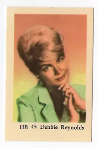 1960s Swedish Film Star Card HB #45 American Actress Singer Debbie Reynolds - Picture 1 of 1