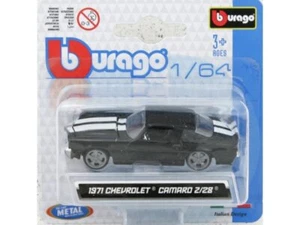 CHEVROLET Camaro Z/28 - 1971 - black / white - Bburago 1:64 - Imagen 1 de 6