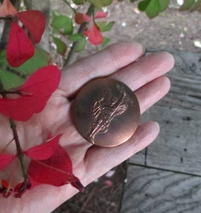 Scarce AT&T GOLDEN BOY Medallion Telephone Advertising Bronze Coin - Picture 1 of 13