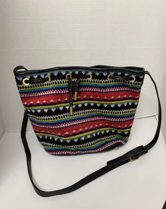 Coccinelle Tasche mit Kordelzug Eimer Strickmuster - Bild 1 von 10