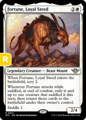 MTG Fortune, Loyal Steed Thunder Junction R Legendary Creature Beast Mount NM - Image 1 of 3