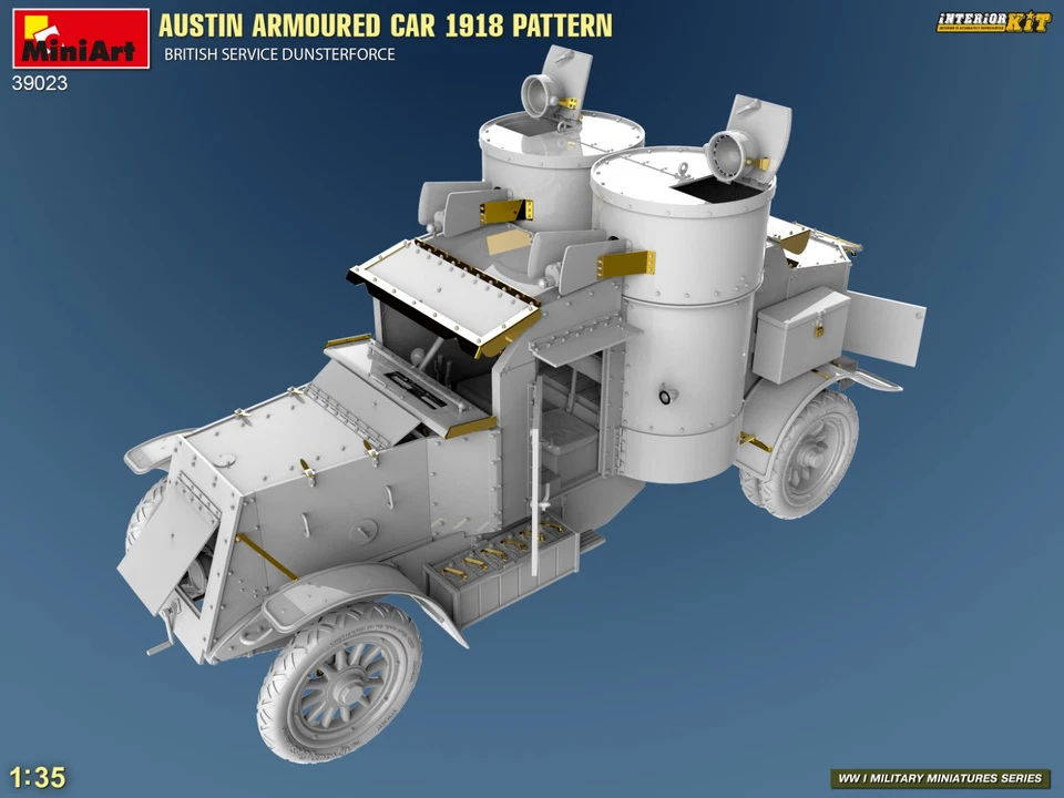 Modellino militare 1/35 austin armoured car 1918 pattern. miniart 39023 - Immagine 1 di 4