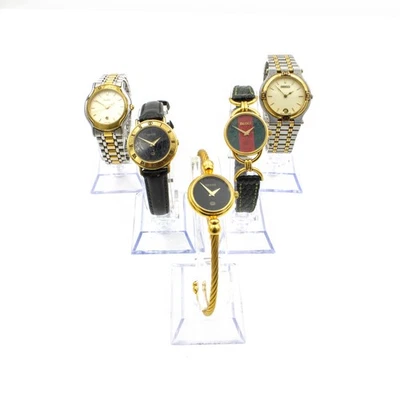 复古古驰双色 20-32 毫米石英女士腕表 5 件装 #WB3543-2 — 第 1/4 张图片