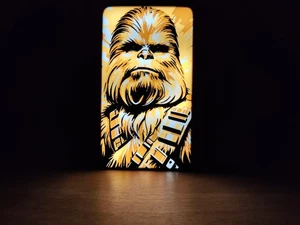 Caja de luz LED Star Wars Chewbacca panel de arte iluminado - letrero coleccionable - Imagen 1 de 9