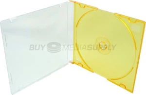Lot de 1 disque CD étui à bijoux 5,2 mm Slimline couleur orange - Photo 1/6