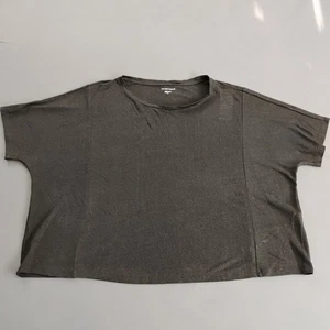 Eileen Fisher Organic Linen Top Women's Size SP Overzide Black Breathable NWT - Picture 1 of 10