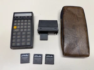 VTG HEWLETT PACKARD HP 41CX CALCULATOR W/ CARD READER / MODULES / POUCH WORKING - Picture 1 of 18
