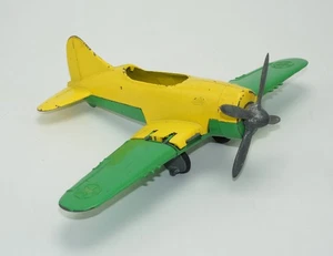 Vintage Hubley Kiddie Toy Airplane Die-Cast Metal w/ Folding Wings Made In USA - Picture 1 of 6