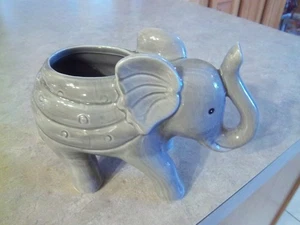 Ceramic Pottery Elephant Planter - 7" Length x 4 3/4" - Garden Plants - Nursery - Picture 1 of 14