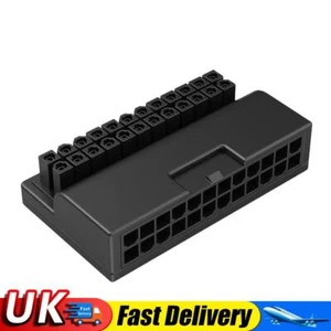 Zum Selbermachen 24 Pin auf 90 Grad PC Hauptplatine ATX Netzteil Anschluss Adapter UK - Bild 1 von 5