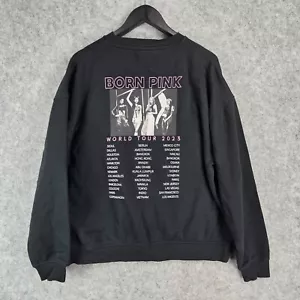 BlackPink Jumper Womens Large Black Cotton On Born Pink World Tour 2023 Pullover - Picture 1 of 12