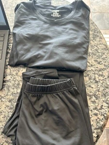 PISIQI Women’s Thermal Underwear Set Top And Bottom Black MED - Picture 1 of 2