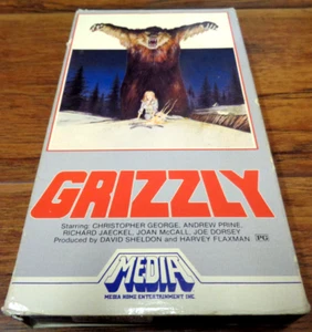 GRIZZLY (1982) VHS (MEDIA HOME ENT 1985) TESTED HORROR - Picture 1 of 6