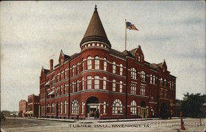 Davenport,IA Turner Hall Scott County Iowa Eden Island Post Card Co. Postcard