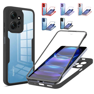 BETTERFON 360° Grad Hülle Xiaomi Redmi Note 12 4G Rundum vollschutz mit Displayschutz