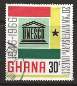 Ghana 1966. 30P 20th Anniversary of UNESCO stamp. Used - Picture 1 of 1