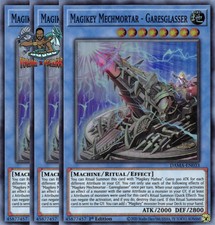 Yugioh! 3x Magikey Mechmortar - Garesglasser DAMA-EN033 Super Rare 1st Ed NM