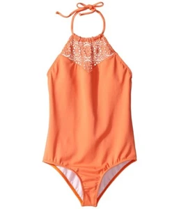 Billabong L135902 Kids Orange Just Beachy One-Piece Swimsuit Size 5 - Picture 1 of 1