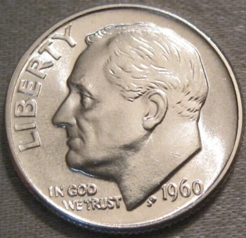 BETTER AS SHOWN - 1960 P UNCIRCULATED ROOSEVELT DIME *** 90% SILVER *** 806 Cover