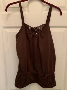 NWT Personal Identity jr. girls cami style top sizeXL brown - Picture 1 of 4
