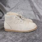 Ugg Of Australia Sand Natural Distressed Suede Full Shearling Fur Lined Boots 11