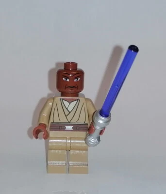 LEGO Star Wars - Mace Windu - Figur Minifigur Classic Jedi Clone Wars 8019 7868 - Image 1 of 3