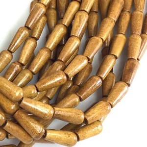Natural Wood Drop Beads Spacer 16" 18x7mm Jewelry Making Bracelet Free Shipping - Picture 1 of 6