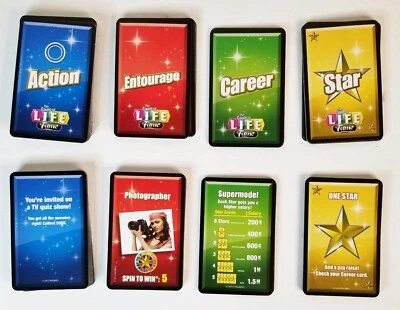 Game of Life Fame Ed Replacement Parts Career Action Entourage Star Card Packs - Image 1 of 2