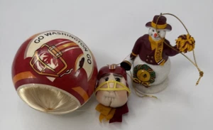 Washington redskins ornaments set of 3 - Picture 1 of 9