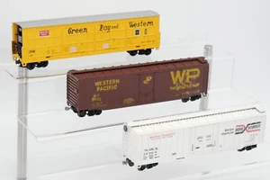 3 Vintage HO Freight Cars Borg Warner, Western Pacific & Green Bay Western C5/C6 - Picture 1 of 5