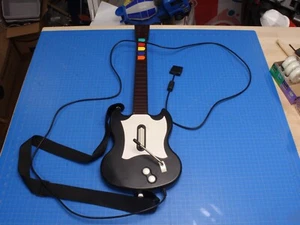 PLAYSTATION 2 GUITAR HERO PS2 Black/White Red Octane Wired Controller Untested - Picture 1 of 2