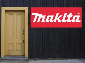 Banner de vinilo Makita Power Tools 2'x5' 13 OZ. Ready Hang garaje o ferias comerciales - Imagen 1 de 4