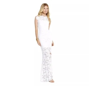 Rachel Zoe Damen Braut Estelle ausgeschnittener Rücken Maxikleid in reinem Weiß Größe 0 $ 495 - Bild 1 von 13