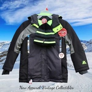 ZEROXPOSUR Boys Size 5-6 Snowboard Jacket&Beanie Set, Waterproof-Insulated Parka - Picture 1 of 4