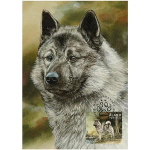 Norwegian Elkhound Hunting Dog Aland Finland Maxi FDC 2015 - Picture 1 of 1