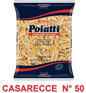 PASTA CASERECCE DI SEMOLA DI GRANO DURO SICILIANO 100% POIATTI N° 50 KG 1 - Imagen 1 de 2