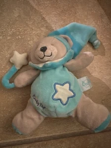 Kuscheltier Teddy Bär Bear Bar Baby'nat Babynat D&C blau grau Mütze Nacht Stern - Bild 1 von 4