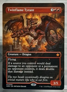Twinflame Tyrant (V.1) - Mythic/Full Art/Kreatur - Magic: Foundation - EN/NM - Bild 1 von 2