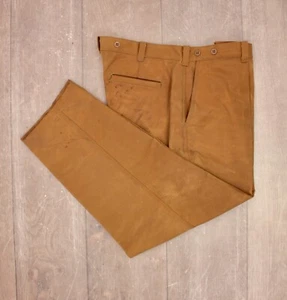 Men's Filson Tin Cloth Khaki Hunting Pants Sz 44x30.5 Cotton Oil - Picture 1 of 13