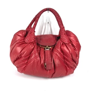 FENDI Zucca studded spy bag Shoulder bag Tote Bag Shoulder Bag Nylon Red - Picture 1 of 18