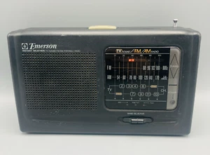 Radio portátil Emerson 3 bandas AR2471 banda meteorológica instantánea TV AM FM AC/DC FUNCIONA - Imagen 1 de 8