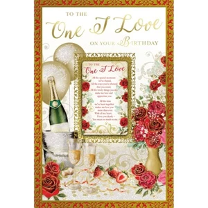 Tarjeta de felicitación To The One I Love On Your Birthday Keepsake Treasures - Imagen 1 de 2