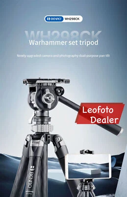 BENRO Warhammer Carbon Fiber Tripod WH298CK with Video Head - Image 1 of 4