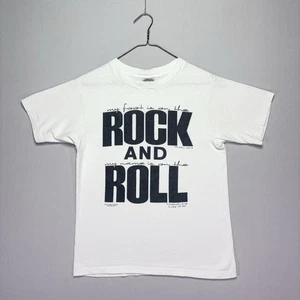 VTG 1987 Religious Christian Shirt - White - Foot on the Rock - Mens MEDIUM - Picture 1 of 7