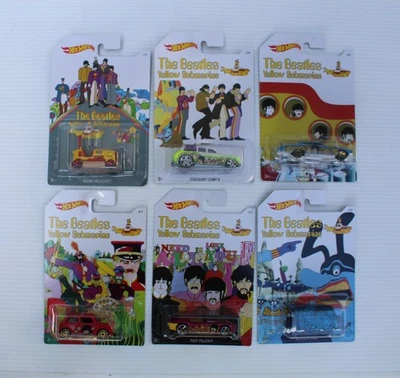 Hot Wheels The Beatles Yellow Submarine 2016 Juego Completo de 6 - Nuevo En Paquete Foto 1 de 2