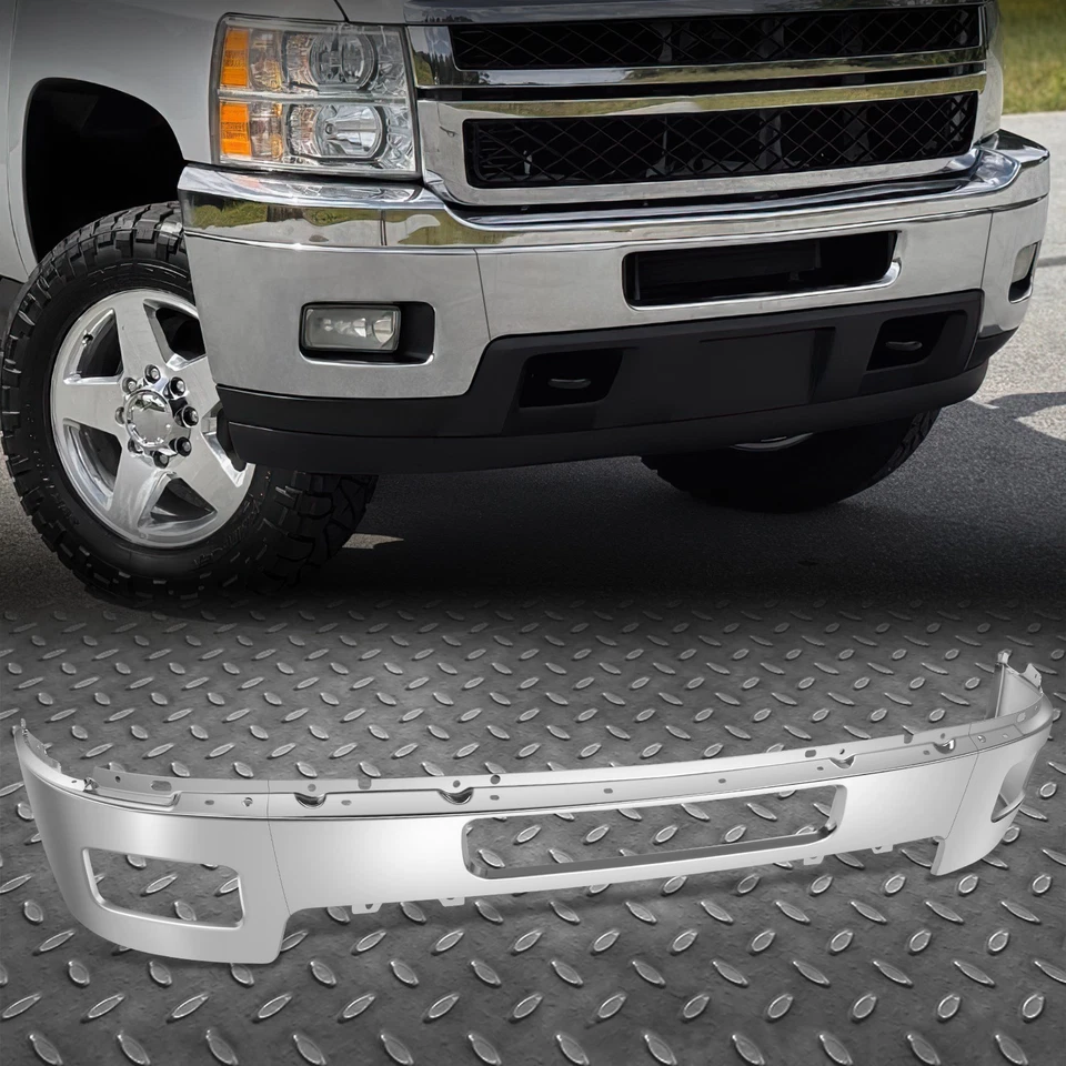 Front Chrome Bumper Face Bar w/ Fog Lamp Holes for 11-14 Silverado 2500 3500 HD Foto 1 de 4