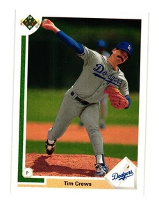 1991 Upper Deck #596b Tim Crews Los Angeles Dodgers - Picture 1 of 2