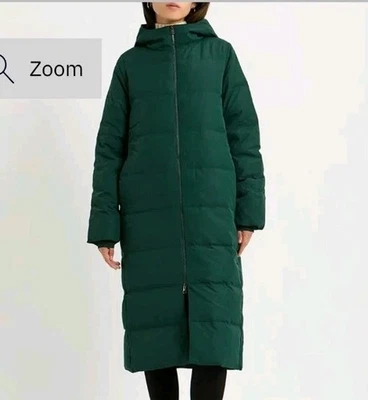 COS Down Puffer Maxi Coat Size 18 Forest Green Hardly Worn Duvet Jacket Padded - Image 1 of 4